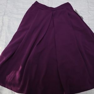BNWT Purple Pleated Agnes and Dora Midi Skirt